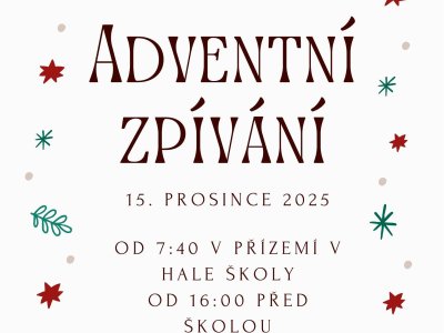 Pozvánka na vánoční zpívání